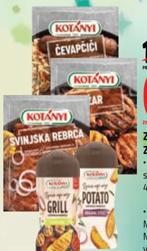 Začimbna mešanica za žar Kotanyi 25 g, 40 g - Akcija u trgovini E.Leclerc