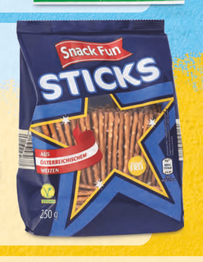 Snack Fun Slane Palčke 250 g - Akcija v trgovini Hofer