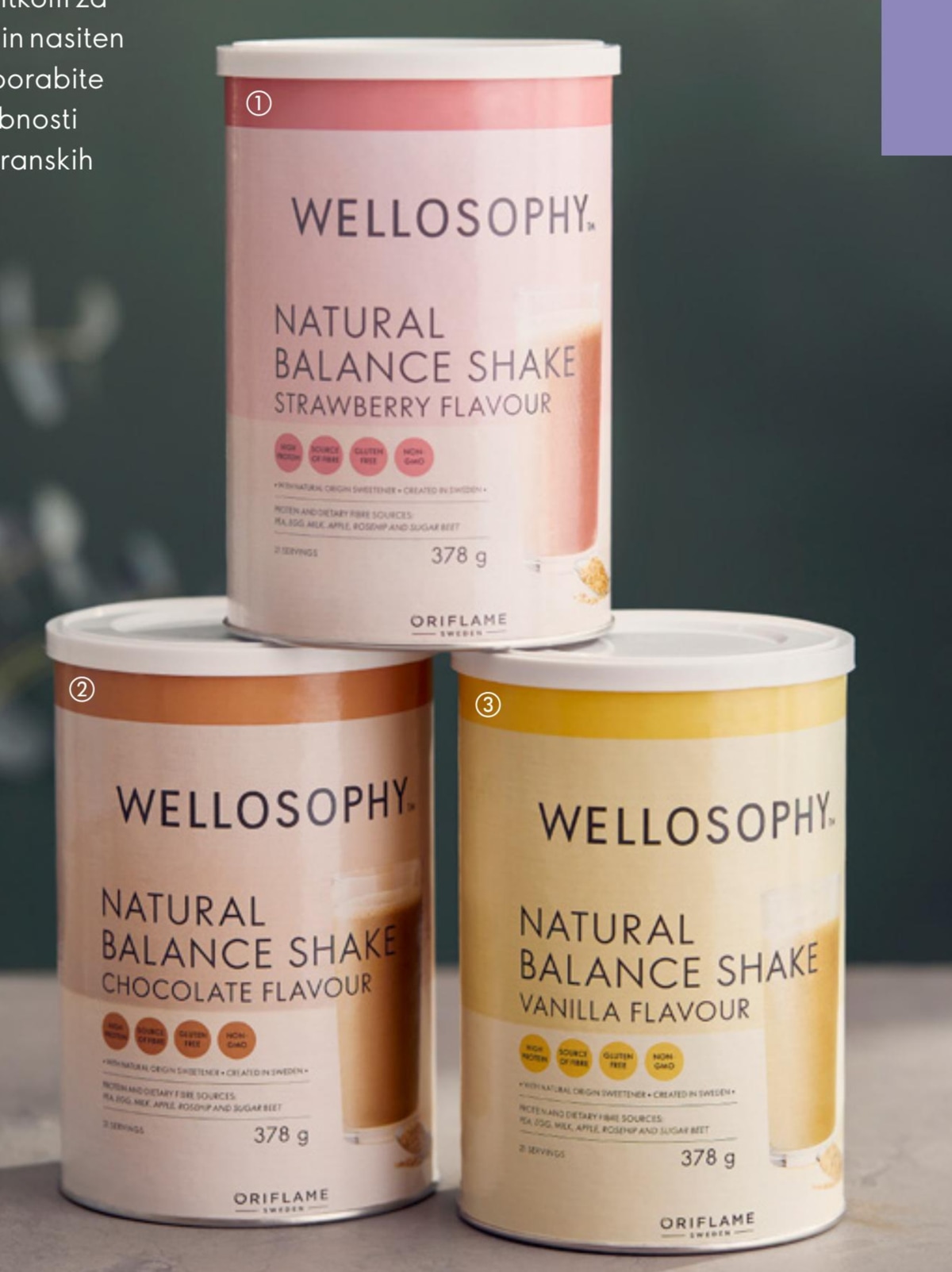 Wellosophy Natural Balance shake z okusom čokolade 378 g - Akcija v trgovini Oriflame