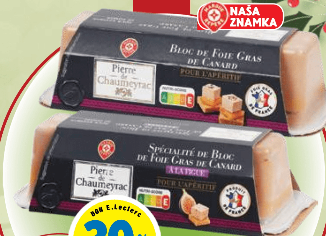 Račja jetra Pierre Chaumeyrac 2x 40 g - Akcija v trgovini E.Leclerc