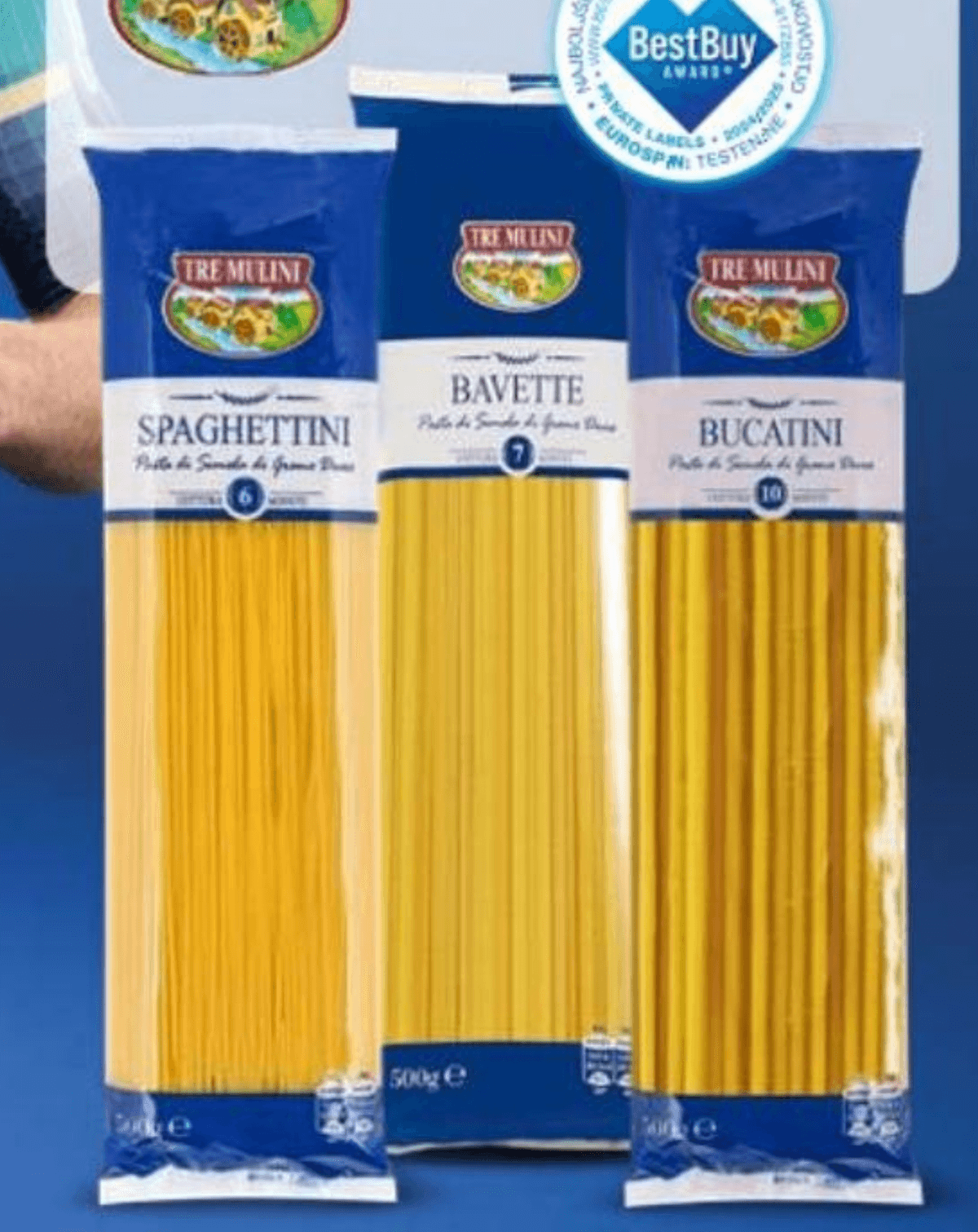 Testenine Spaghettini/Bavette/Bucatini 500 g TRE MULINI - Akcija v trgovini Eurospin