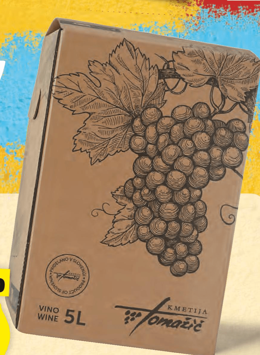 Bag in Box vino 5 L Kmetija Tomažič - Akcija v trgovini Hofer