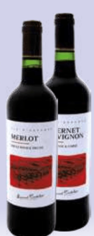 Cabernet Sauvignon ali Merlot 0.75 l - Akcija v trgovini E.Leclerc
