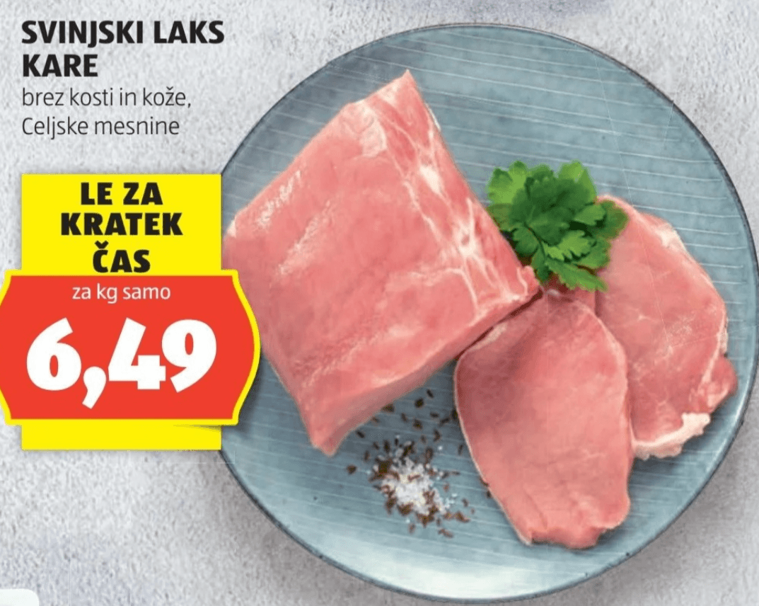 Svinjski laks kare Celjske mesnine - Akcija v trgovini Hofer