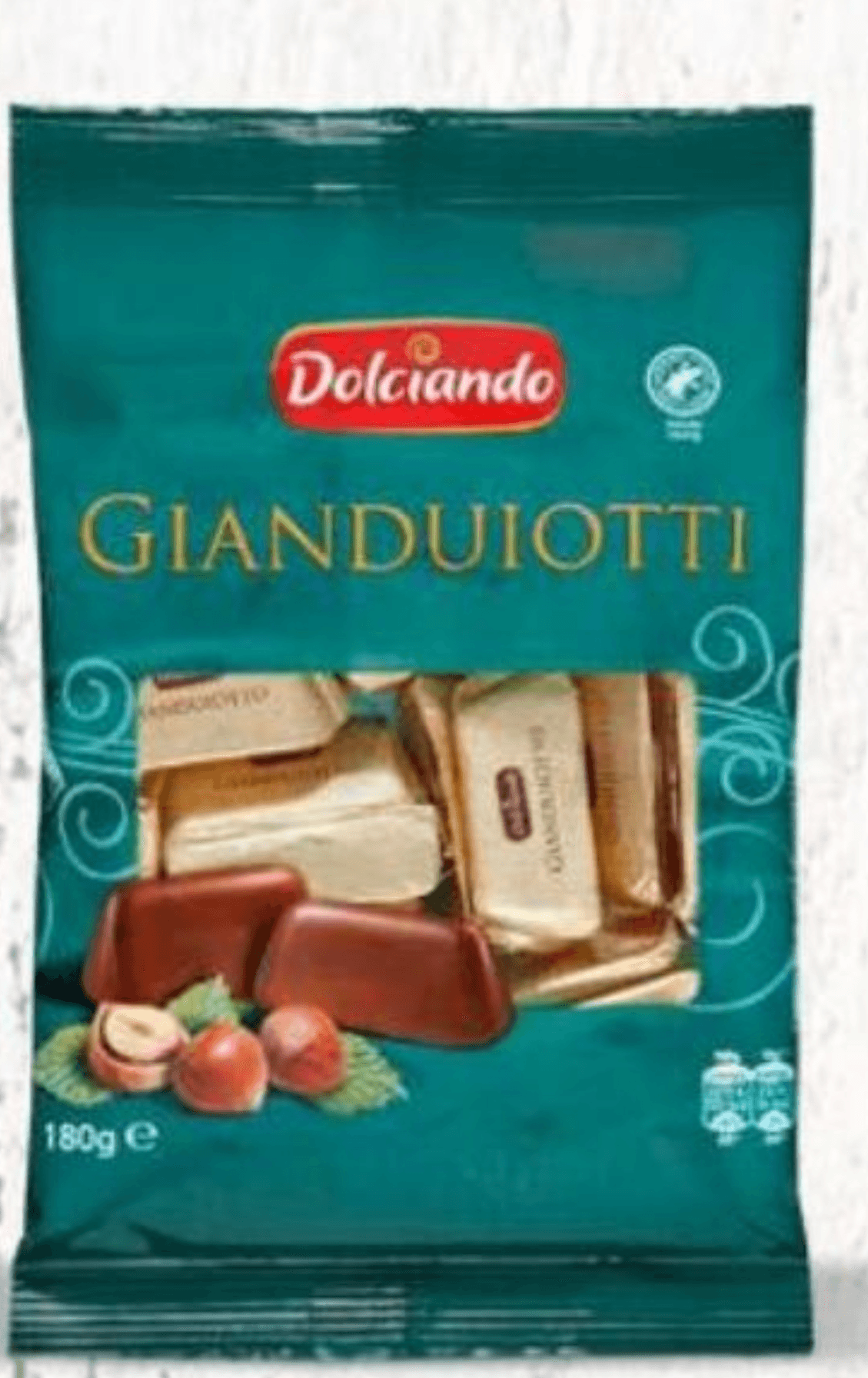 Čokoladni bonboni Gianduiotti 180 g Dolciando - Akcija v trgovini Eurospin