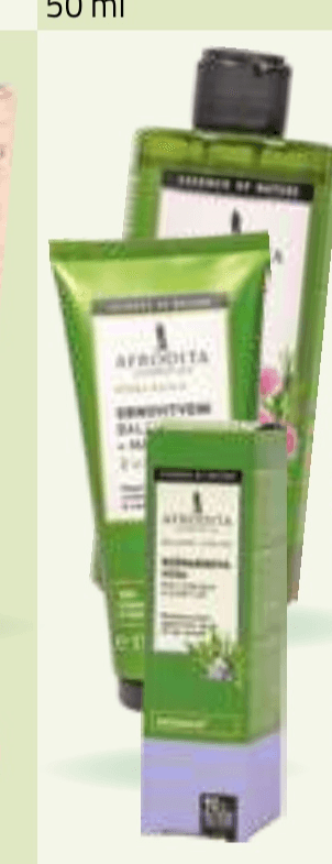 IZDELEK ZA NEGO LAS KOZMETIKA AFRODITA šampon 320 ml, balzam/maska 175 ml ali rožmarinova voda za nego lasišča 100 ml - Akcija v trgovini E.Leclerc