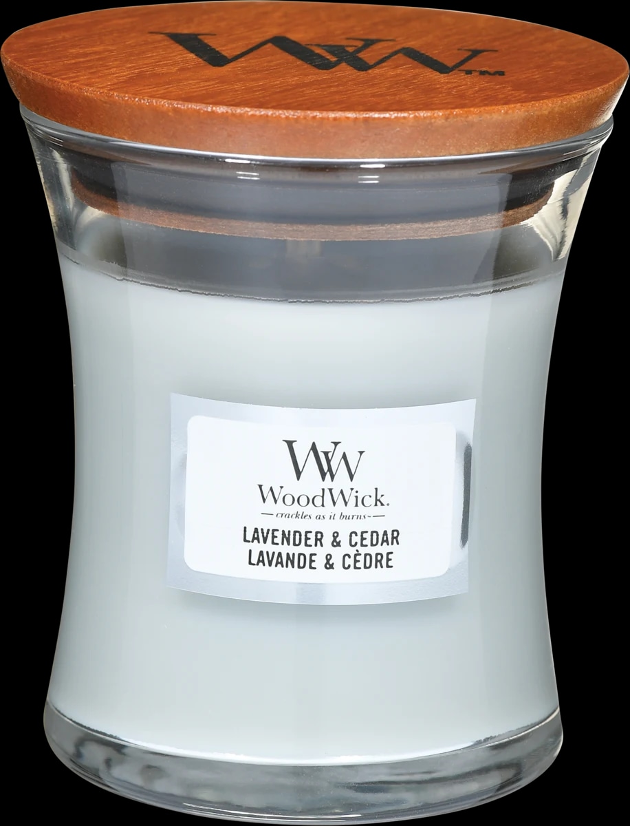 WoodWick Lavender & Cedar dišeča sveča 85 g Akcija v trgovini Dm
