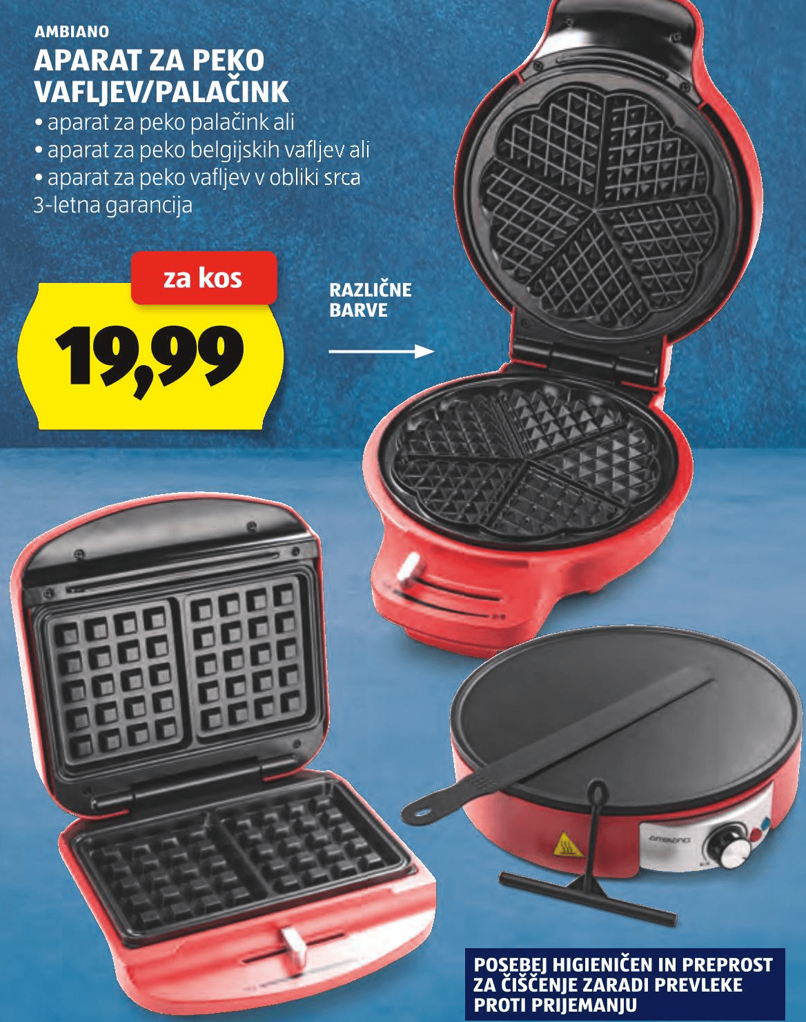 Aparat za peko vafljev/palačink AMBIANO - Akcija v trgovini Hofer