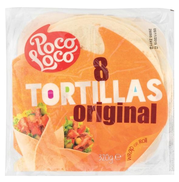 Tortilje Poco Loco 8 x 40 g - Akcija v trgovini Tuš