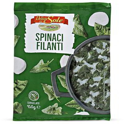 Špinača, listi 450 g Delizie Sole - Akcija v trgovini Eurospin