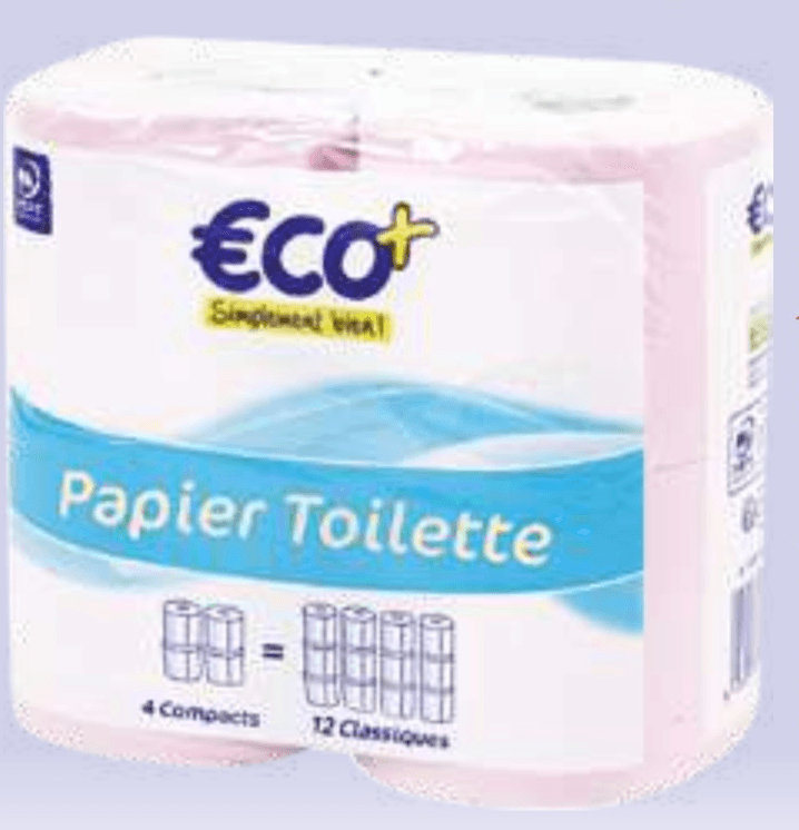 ECO+ Toaletni papir 4/1 = 12 rol - Akcija v trgovini E.Leclerc