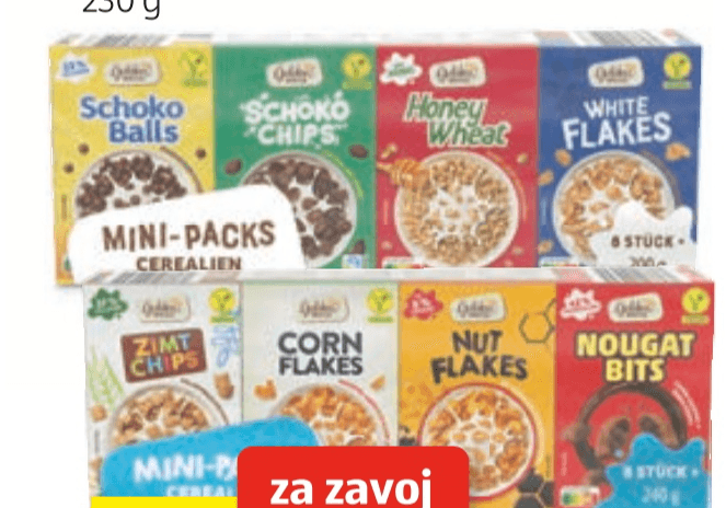 Golden Bridge kosmiči v manjših pakiranjih 230 g - Akcija v trgovini Hofer