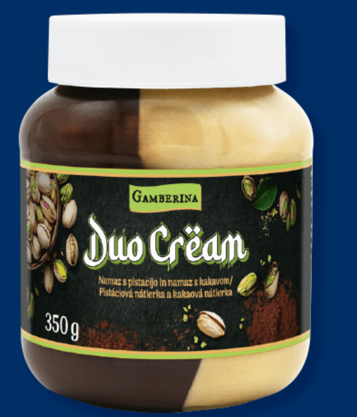 GAMBERINA Namaz s pistacijo in kakavom 350 g - Akcija v trgovini Lidl