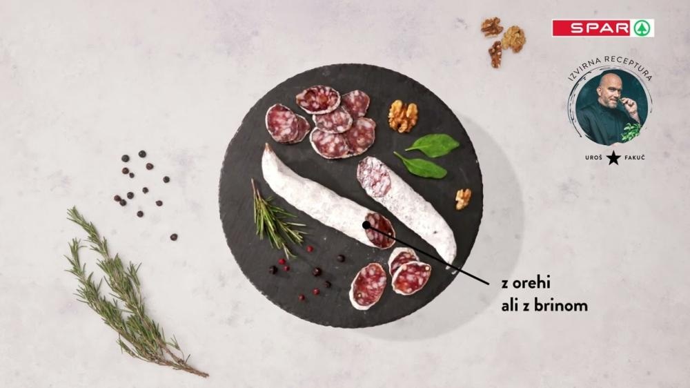 Suha klobasa z brinom ali orehi 1 kg SPAR PREMIUM - Akcija v trgovini Spar