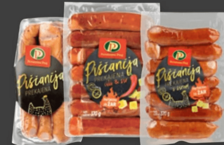 Prekajena piščančja klobasa 340 g Perutnina Ptuj - Akcija v trgovini Mercator