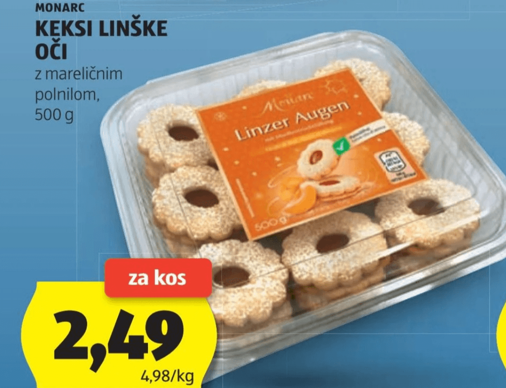 Monarc Kekši linške oči 500 g - Akcija v trgovini Hofer