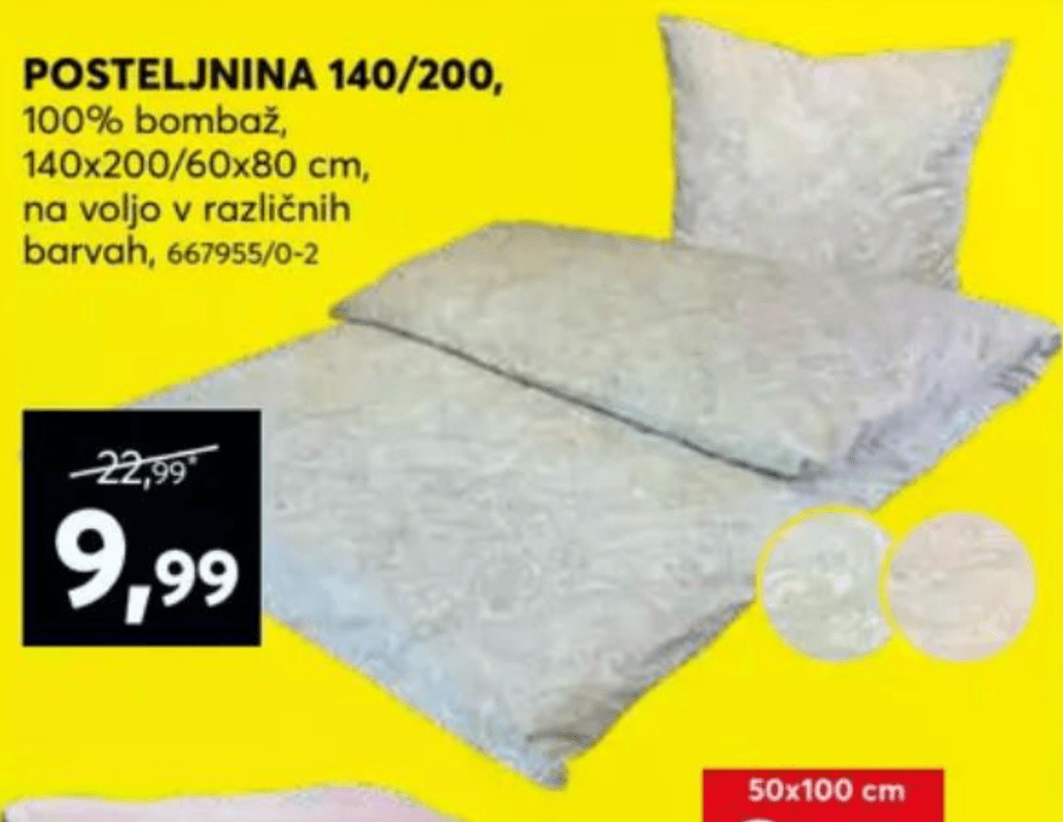 Posteljnina 140x200/60x80 cm - Akcija v trgovini Dipo