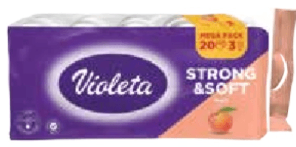Toaletni papir Violeta 20/1 - Akcija v trgovini Tuš
