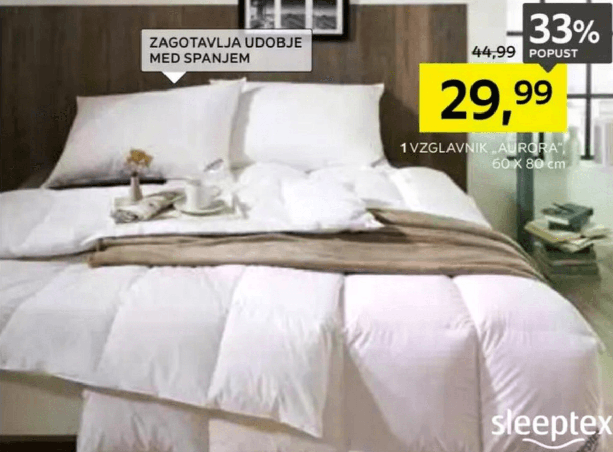 Posteljnina iz satena Clara 60 x 80/140 x 200 cm ESPOSA - Akcija v trgovini Lesnina