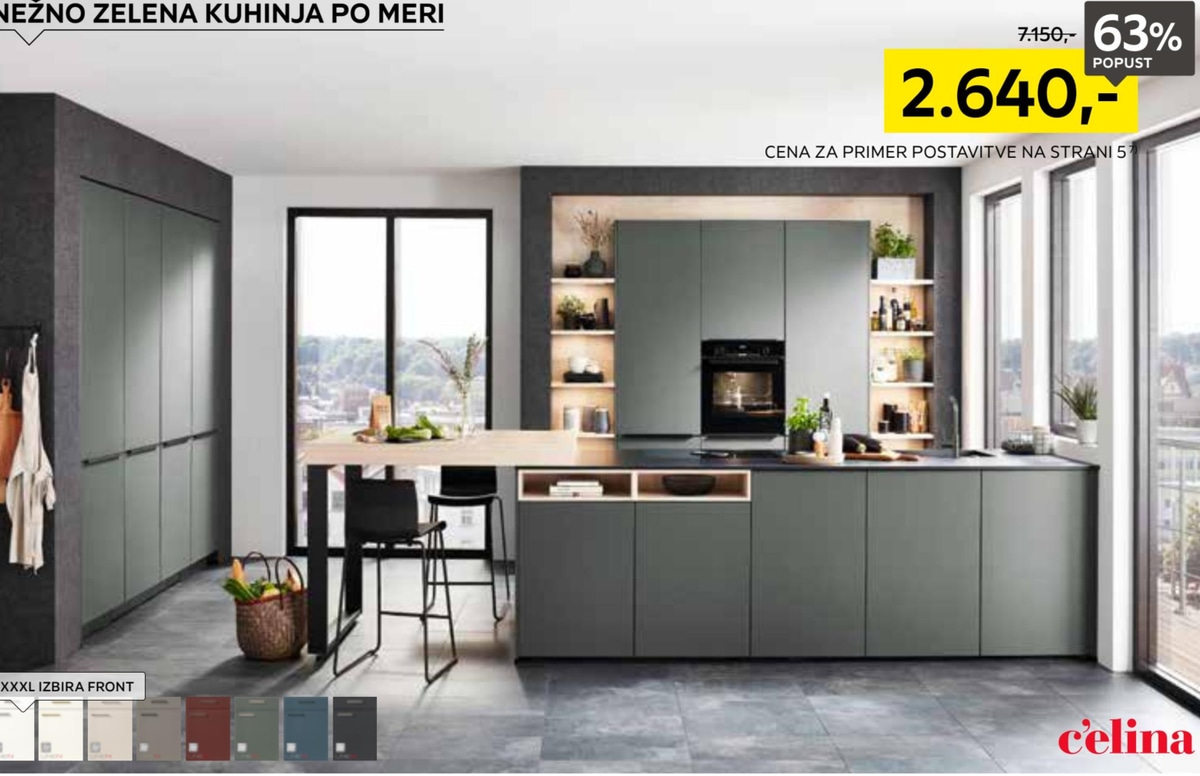 Celina Kuhinja po meri - Akcija v trgovini Lesnina