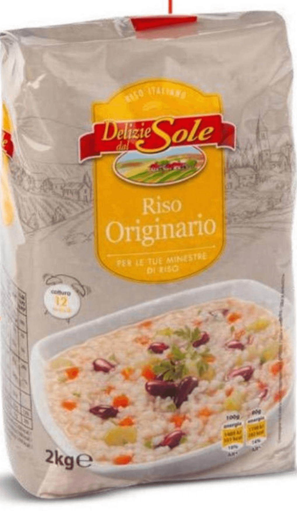 Riž Originario za mineštre Delizie Sole 2 kg - Akcija v trgovini Eurospin