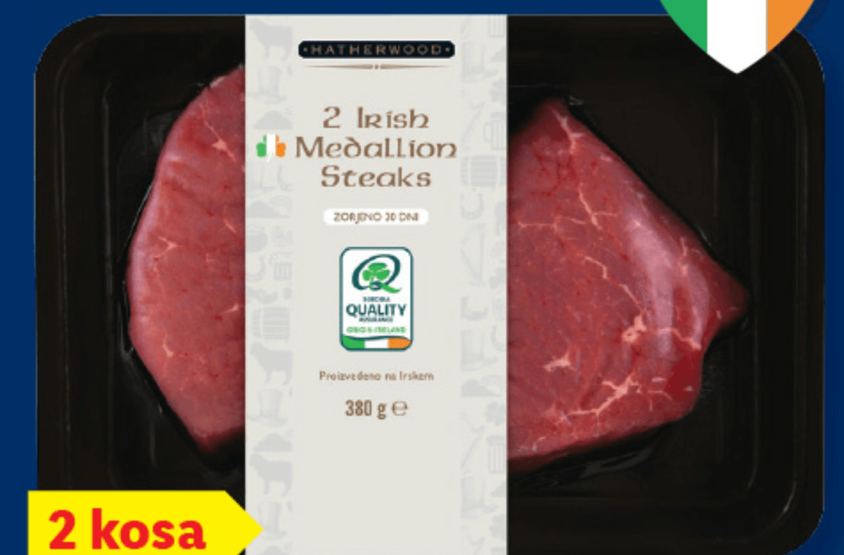 HATHERWOOD Sveži irski goveji „Medallion“ steak 380 g - Akcija v trgovini Lidl