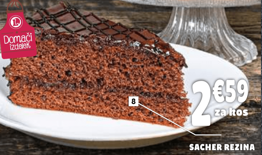 Sacher rezina Domači izdelek - Akcija v trgovini E.Leclerc