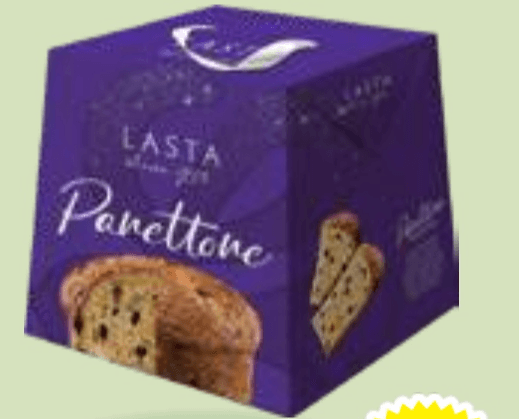 Kolač Panettone Lasta 500 g - Akcija v trgovini E.Leclerc