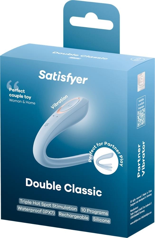 Satisfyer Double Classic vibrator za pare 1 kos Akcija v trgovini Dm