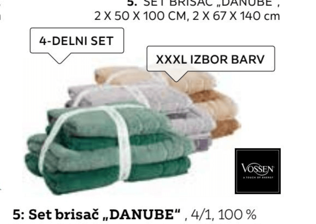 Brisača „VEGAN LIFE" 50 X 100 cm VOSSEN - Akcija v trgovini Lesnina