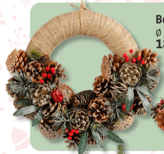 Božični venček - Akcija v trgovini Bauhaus