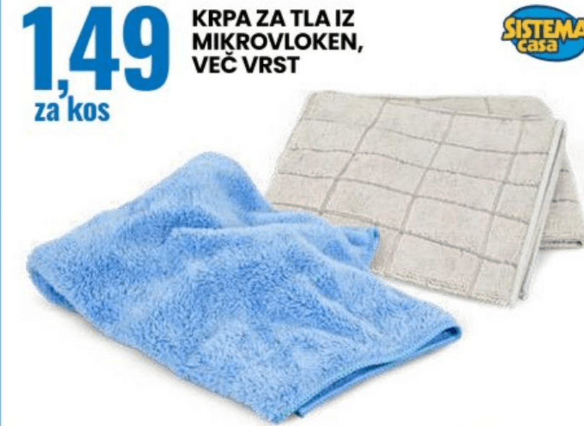 Krpa za tla iz mikrovlaken 1 kos - Akcija v trgovini Eurospin