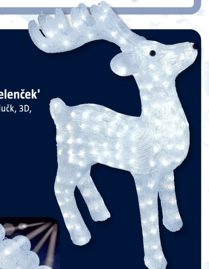 LED okrasek 'Jelenček' - Akcija v trgovini Bauhaus