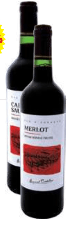 Cabernet Sauvignon ali Merlot 0,75 l - Akcija v trgovini E.Leclerc