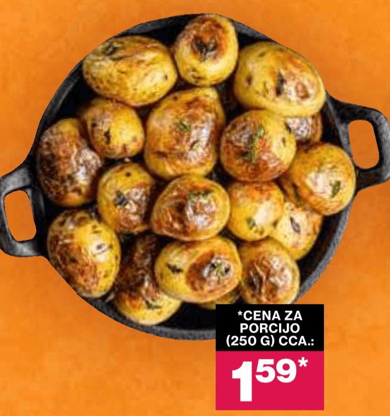Pečen krompir 250 g - Akcija v trgovini Mercator
