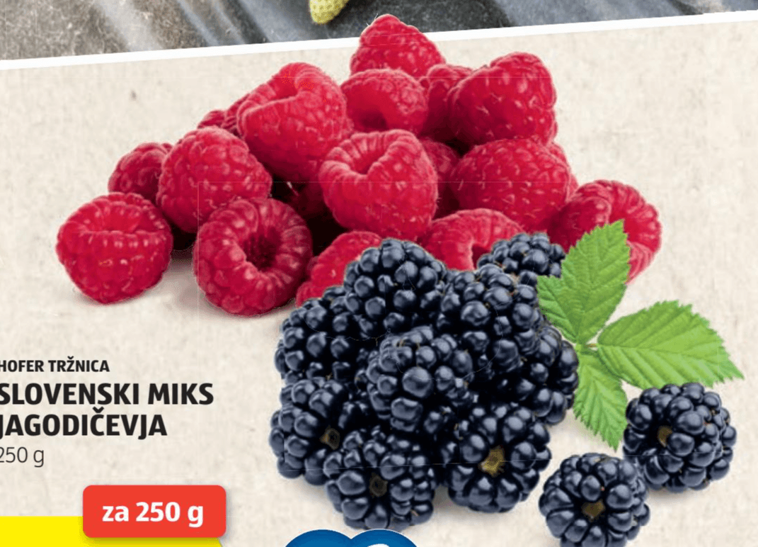 Slovenski Miks Jagodičevja 250 g - Akcija v trgovini Hofer