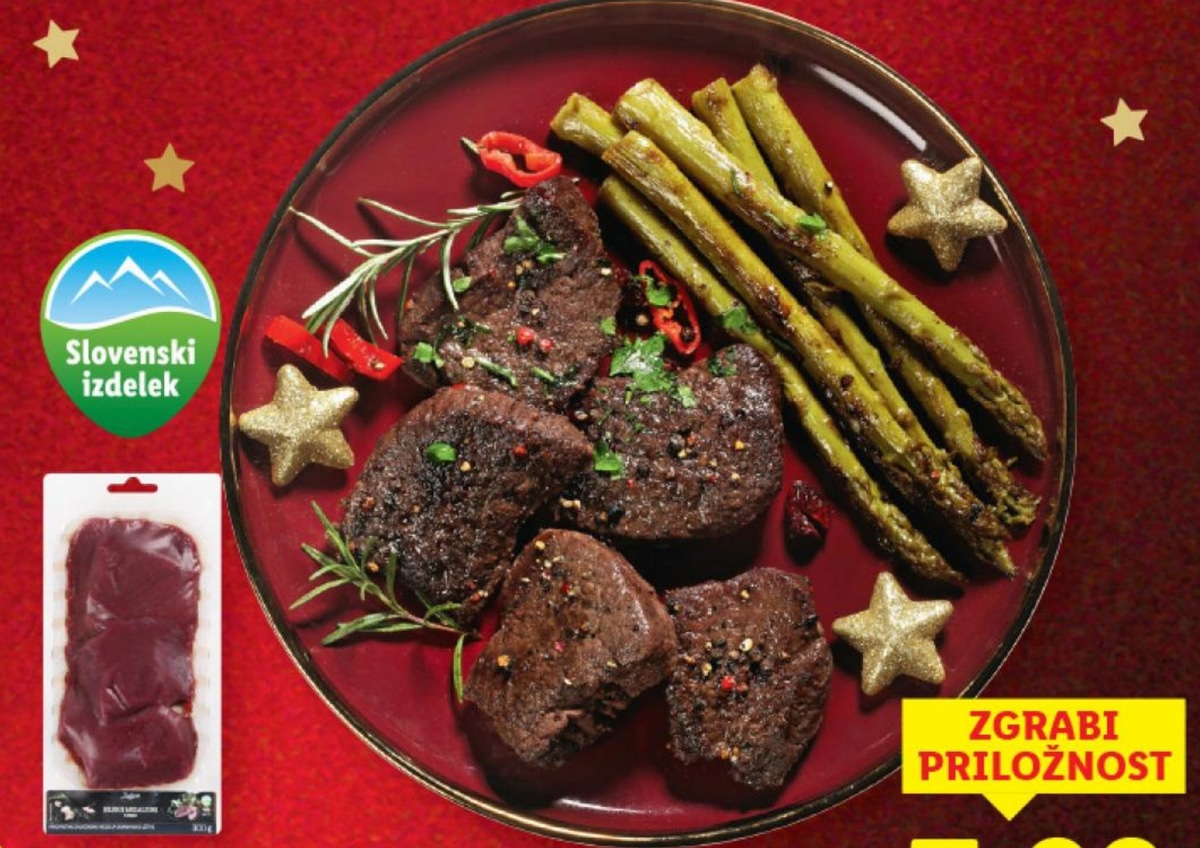 Deluxe Sveži jelenovi medaljoni 300 g - Akcija v trgovini Lidl