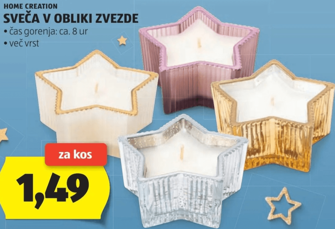 Home Creation Sveča v obliki zvezde - Akcija v trgovini Hofer