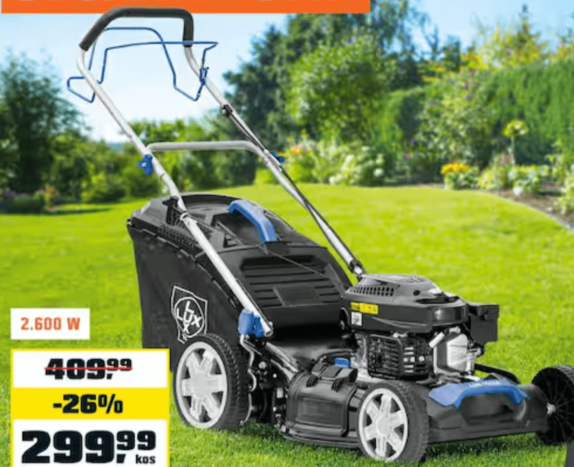 Bencinska kosilnica Lux-Tools - Akcija v trgovini Obi