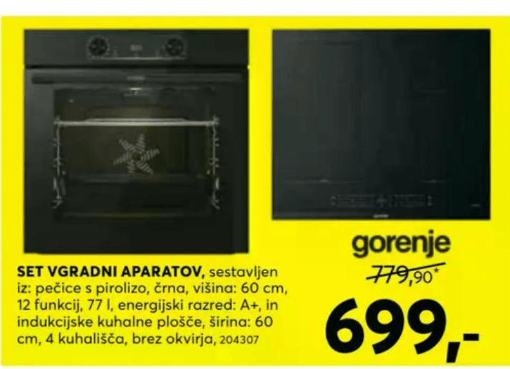 Gorenje set vgradnih aparatov Akcija u trgovini Dipo