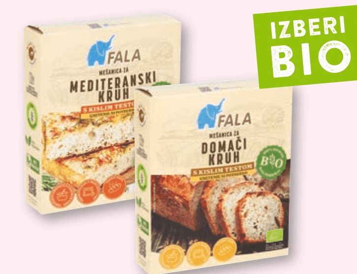 BIO Mešanice za kruh Fala 400 g - Akcija v trgovini Spar