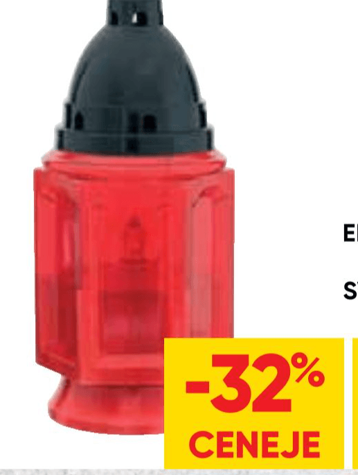 Elektronska nagrobna sveča Omega - Akcija v trgovini Tuš