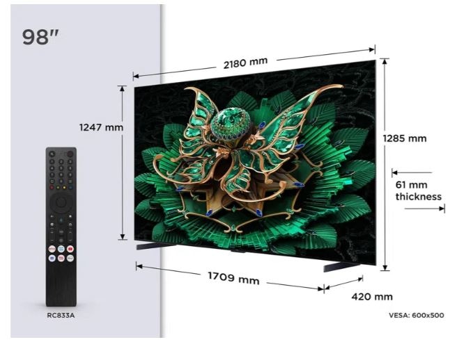 TV TCL 98C7K 248cm / 98" - Akcija v trgovini Harvey Norman