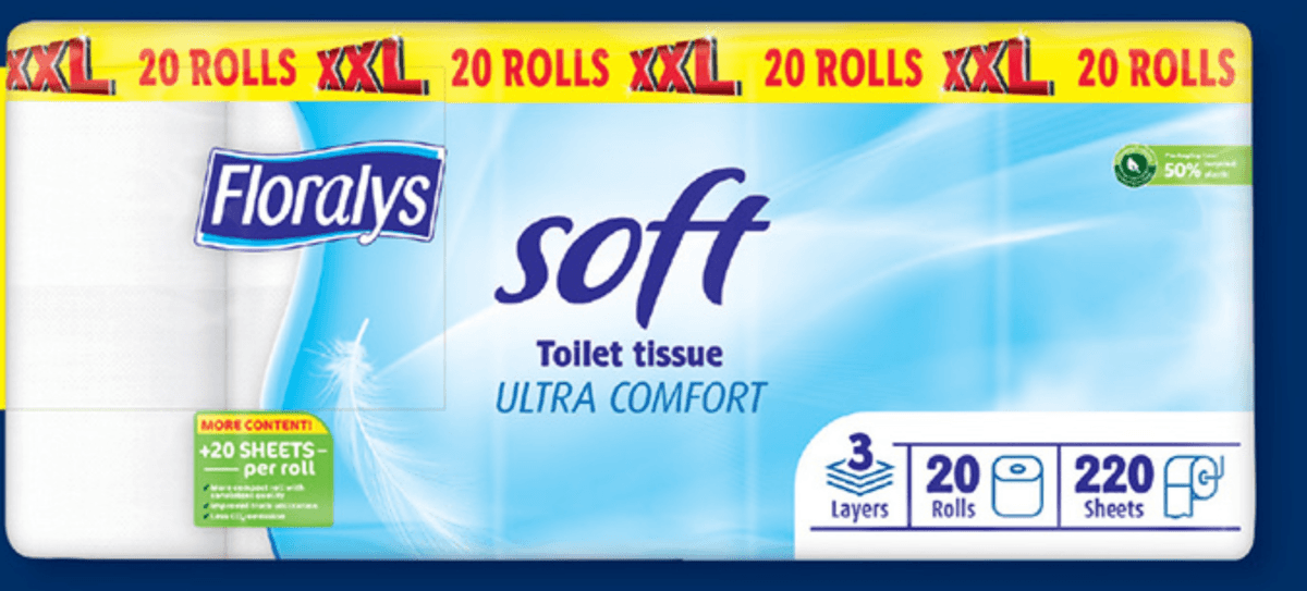 FLORALYS Toaletni papir XXL 20 rolic - Akcija v trgovini Lidl
