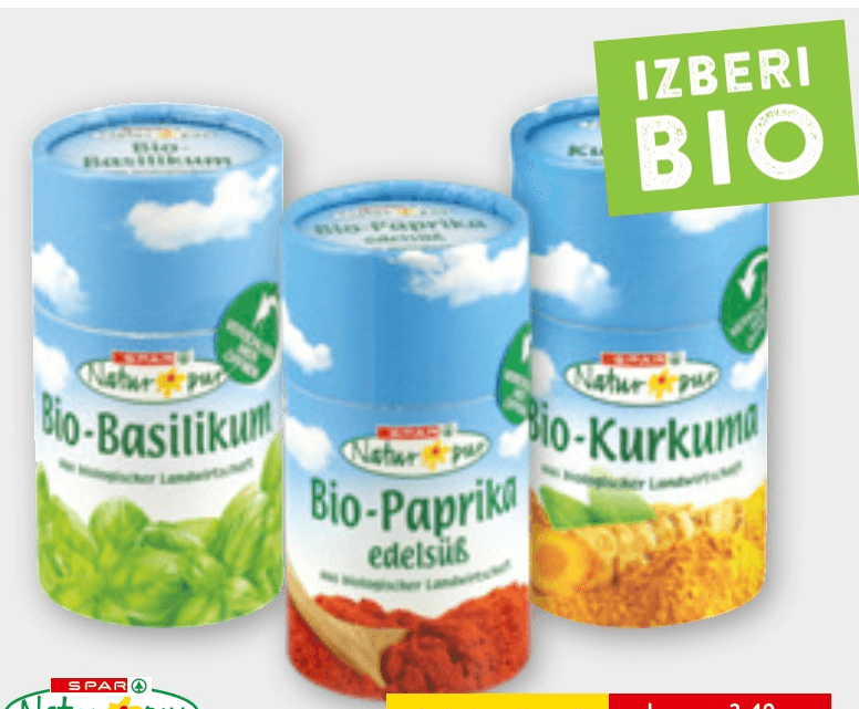 Bio Začimbe več vrst, 12 g-45 g Natur pur - Akcija v trgovini Spar