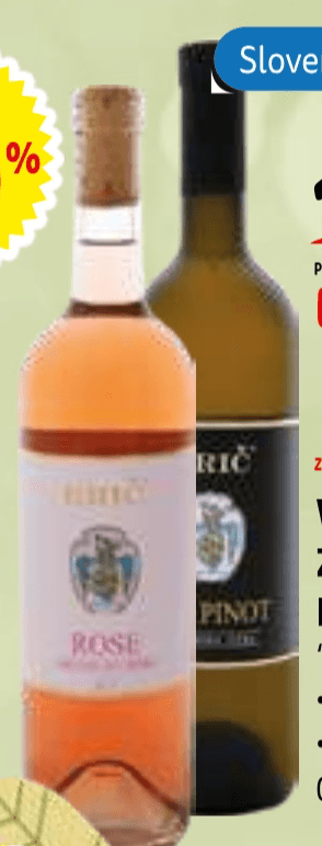 Vrhunsko vino ZGP Sivi Pinot ali Rosé 0,75 l Brič - Akcija v trgovini E.Leclerc