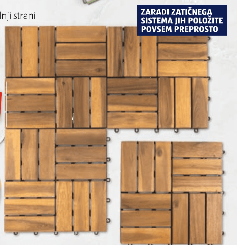 Lesene talne plošče 4 ploščice v zavoju za površino 0,36 m² BELAVI - Akcija u trgovini Hofer