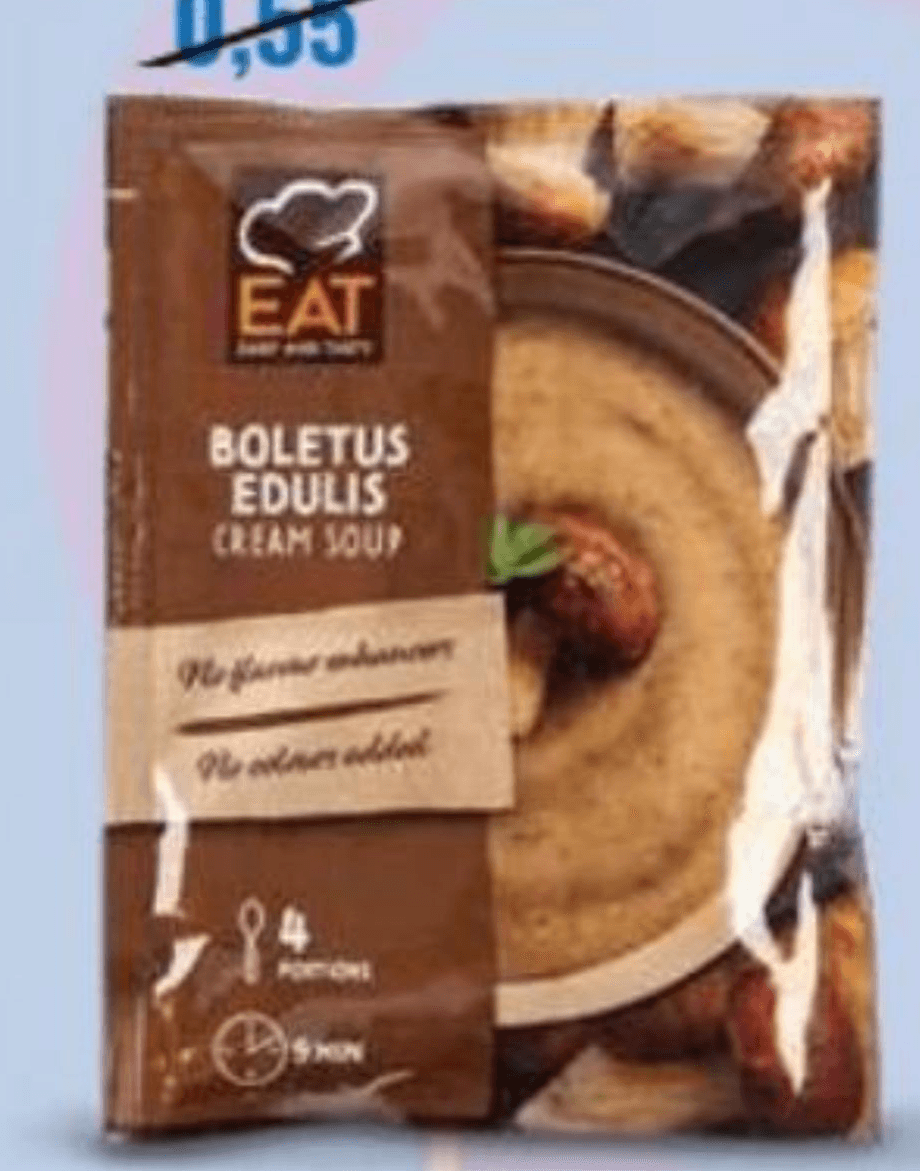 Gobova kremna juha 70 g EAT - Akcija v trgovini Eurospin