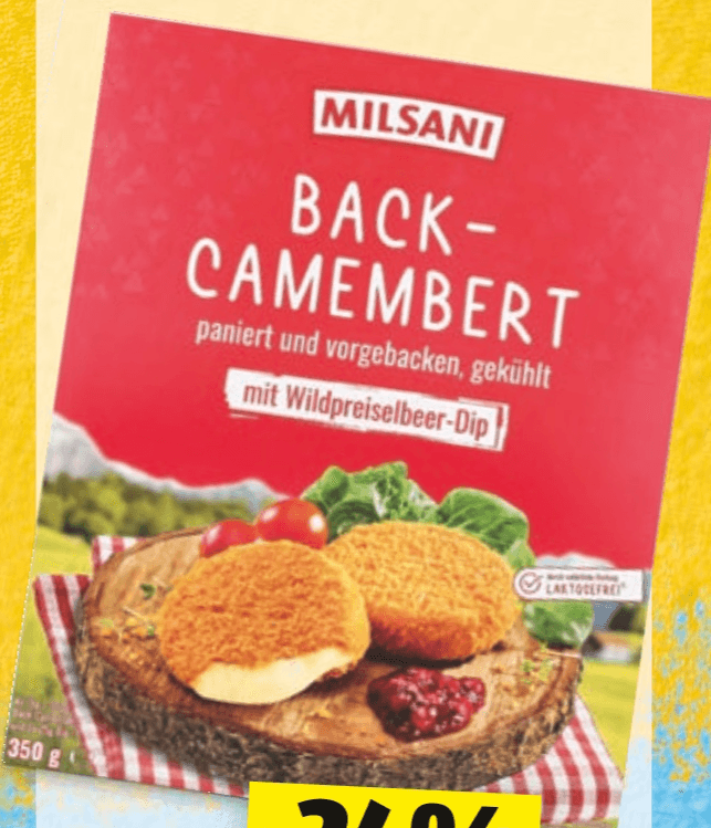 Paniran sir Camembert 350 g MILSANI - Akcija v trgovini Hofer