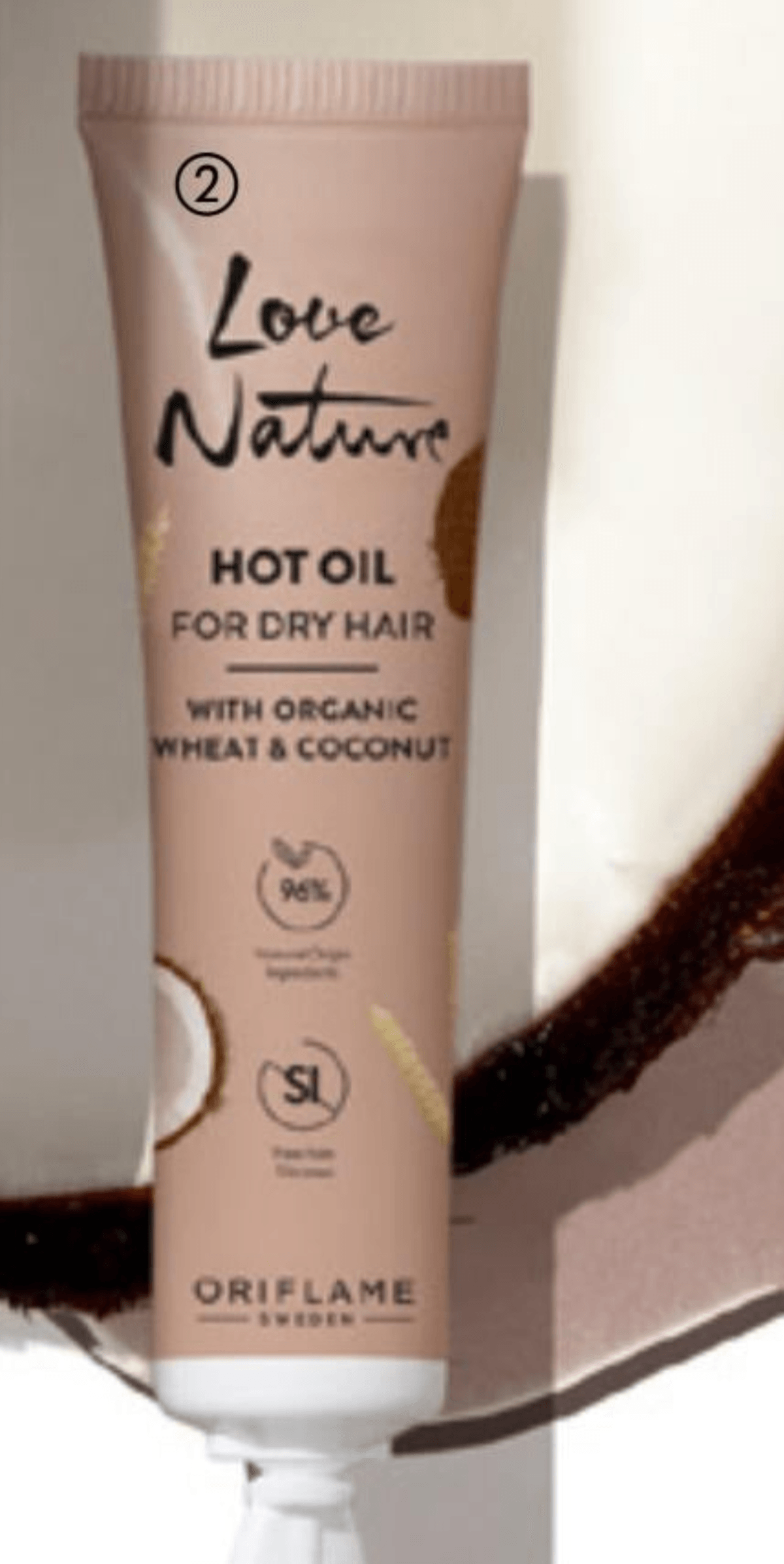 Love Nature vroče olje za suhe lase s pšenico in kokosom iz biološke pridelave 15 ml - Akcija v trgovini Oriflame